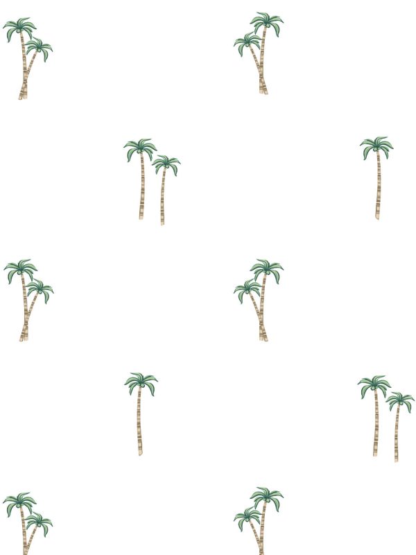 Barbie™ Land Palm  Wallpaper by Barbie™ - White For Discount