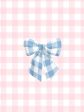 Barbie™ Gingham Bow  Wallpaper by Barbie™ - Cornflower on Ballet Slipper Cheap