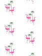 Barbie™ Land Flamingo Palm  Wallpaper by Barbie™ - 219 Pink on White For Cheap