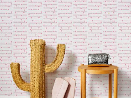 Barbie™ Hearts Print  Wallpaper by Barbie™ - Bubblegum For Cheap