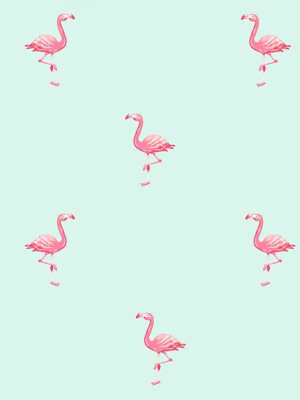 Barbie™ Land Flamingos  Wallpaper by Barbie™ - Robin s Egg For Sale