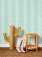 Barbie™ Lace Stripe  Wallpaper by Barbie™ - Mint Sale