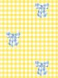 Barbie™ Gingham Bow  Wallpaper by Barbie™ - Cornflower on Yellow Supply