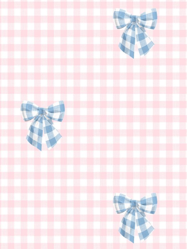 Barbie™ Gingham Bow  Wallpaper by Barbie™ - Cornflower on Ballet Slipper Cheap