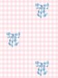 Barbie™ Gingham Bow  Wallpaper by Barbie™ - Cornflower on Ballet Slipper Cheap