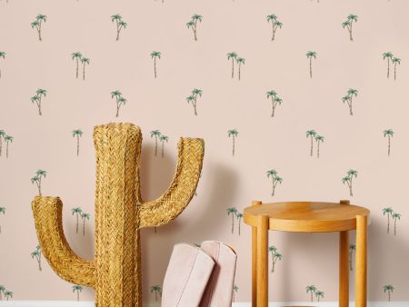 Barbie™ Land Palm  Wallpaper by Barbie™ - Peach Cheap