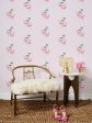 Barbie™ Land Flamingo Pinstripe  Wallpaper by Barbie™ - Pink Discount