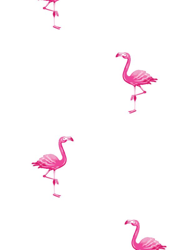 Barbie™ Land Flamingos  Wallpaper by Barbie™ - 219 Pink on White Online Sale