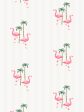 Barbie™ Land Flamingo Pinstripe  Wallpaper by Barbie™ - Sand For Discount