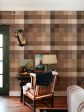 Bellport Madras Large  Wallpaper by Chris Benz - Brown Discount