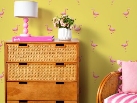 Barbie™ Land Flamingos  Wallpaper by Barbie™ - Yellow Supply