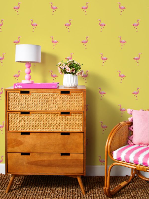 Barbie™ Land Flamingos  Wallpaper by Barbie™ - Yellow Supply