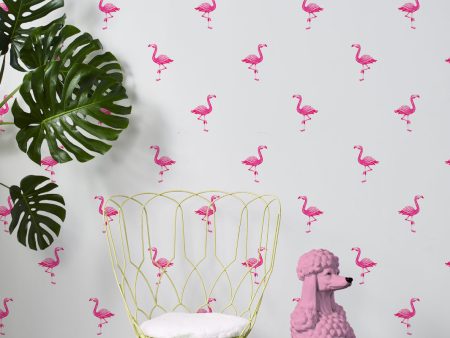 Barbie™ Land Flamingos  Wallpaper by Barbie™ - 219 Pink on White Online Sale