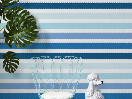 Allan Stripe  Wallpaper by Barbie™ - Blue   Sky Online now