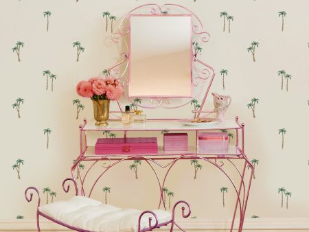 Barbie™ Land Palm  Wallpaper by Barbie™ - White For Discount