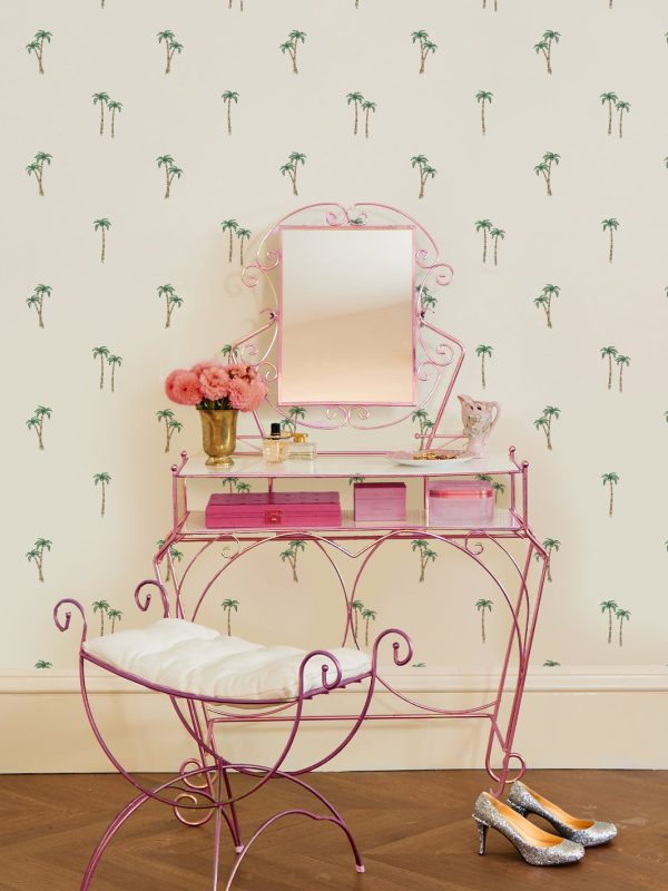 Barbie™ Land Palm  Wallpaper by Barbie™ - White For Discount