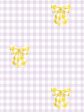 Barbie™ Gingham Bow  Wallpaper by Barbie™ - Daffodil on Lilac For Discount