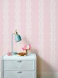 Barbie™ Lace Stripe  Wallpaper by Barbie™ - Pink Cheap