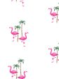 Barbie™ Land Flamingo Palm  Wallpaper by Barbie™ - 219 Pink on White For Cheap