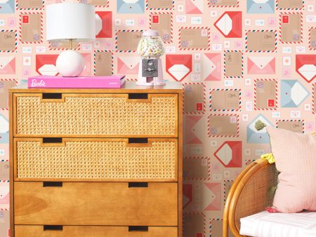 Barbie™ Land Post Office  Wallpaper by Barbie™ - Peach Sale