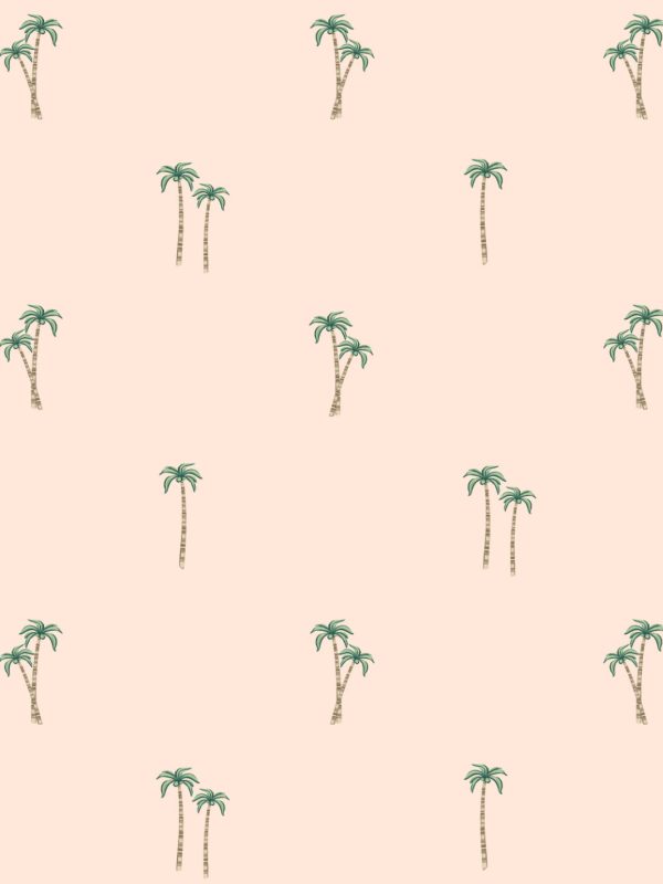 Barbie™ Land Palm  Wallpaper by Barbie™ - Peach Cheap