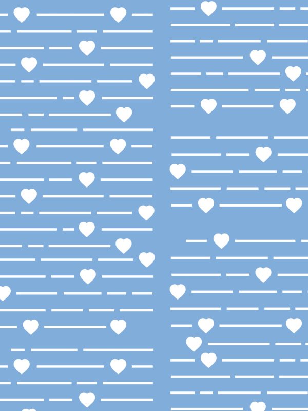 Barbie™ Hearts Print  Wallpaper by Barbie™ - Blue Online Sale