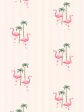 Barbie™ Land Flamingo Pinstripe  Wallpaper by Barbie™ - Peach Fashion