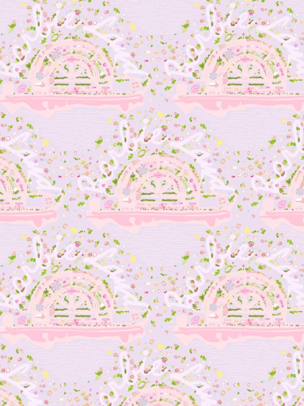 Barbie™ Land Aerial Map  Wallpaper by Barbie™ - Lavender Cheap