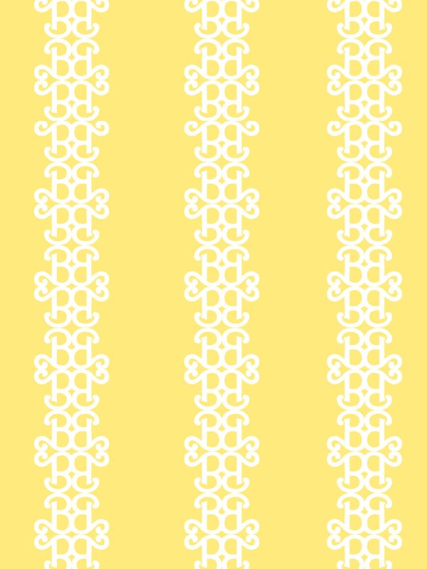 Barbie™ Lace Stripe  Wallpaper by Barbie™ - Yellow Sale