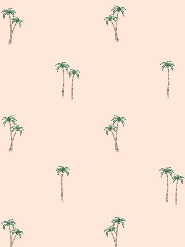 Barbie™ Land Palm  Wallpaper by Barbie™ - Peach Cheap