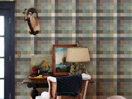 Bellport Madras Small  Wallpaper by Chris Benz - Gray Online Hot Sale