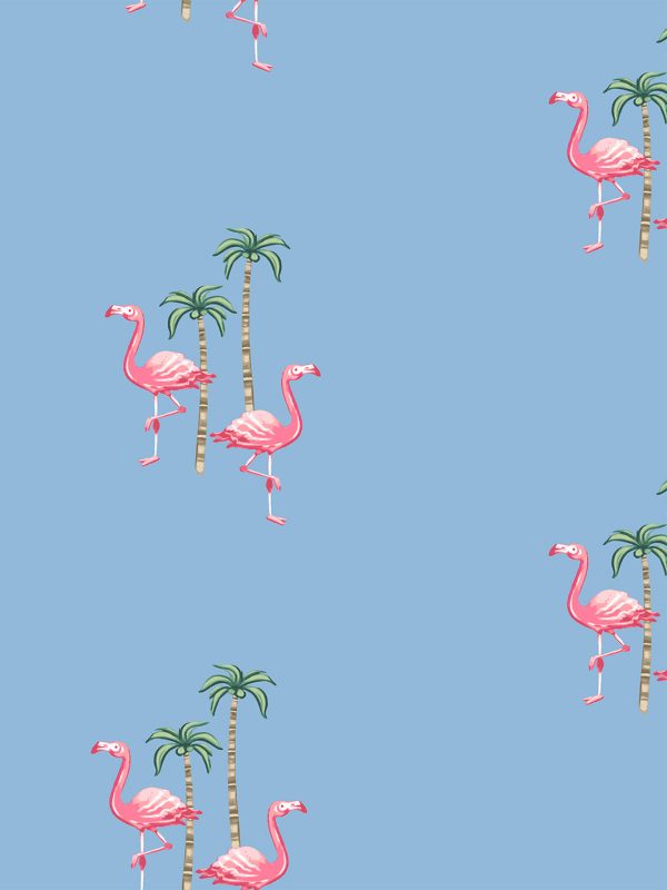 Barbie™ Land Flamingo Palm  Wallpaper by Barbie™ - Cornflower Supply