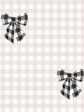 Barbie™ Gingham Bow  Wallpaper by Barbie™ - Black on Oyster Online now