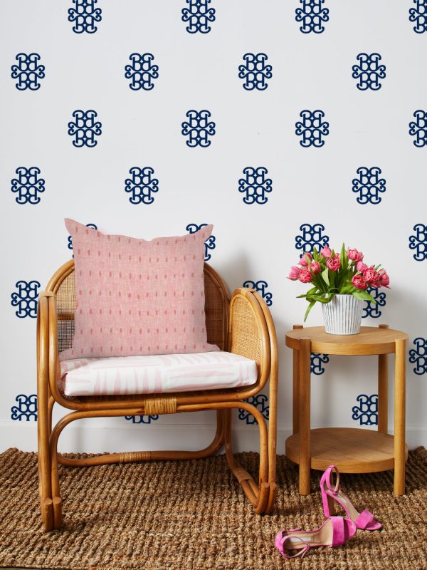 Barbie™ Lace Medallion  Wallpaper by Barbie™ - Navy Sale