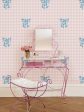 Barbie™ Gingham Bow  Wallpaper by Barbie™ - Cornflower on Ballet Slipper Cheap