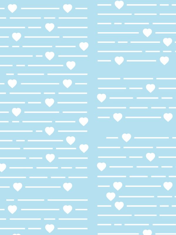 Barbie™ Hearts Print  Wallpaper by Barbie™ - Baby Blue Discount