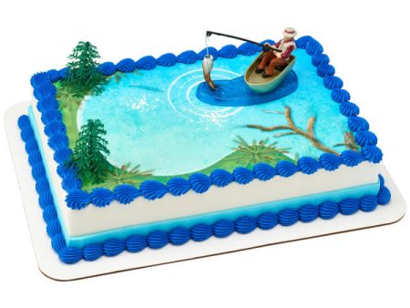 Fishing Edible Cake Topper Image DecoSet® Background Discount