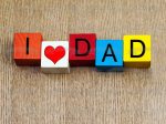 I Love Dad Kid s Blocks Edible Cake Topper Image ABPID54054 Supply