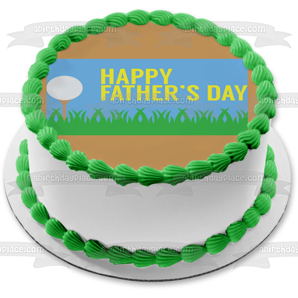 Happy Father s Day Golf Ball Edible Cake Topper Image ABPID54038 Discount