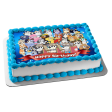 Bluey Cast Happy Birthday Banner Bandit Chilli Mrs. Retreiver Aunt Trixie Heeler Edible Cake Topper Image ABPID54026 on Sale