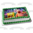 The SpongeBob Movie: Sponge on the Run SpongeBob and Patrick Eating Ice Cream Edible Cake Topper Image ABPID54010 Fashion