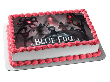 Blue Fire Umbra Edible Cake Topper Image ABPID53970 Discount