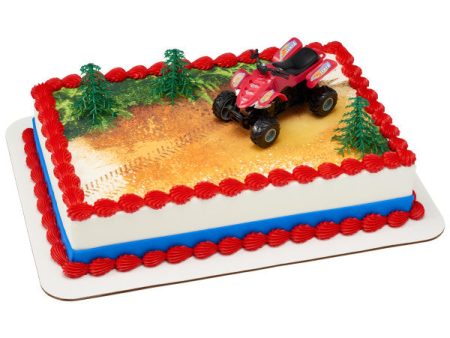 Dirt Track Edible Cake Topper Image DecoSet® Background on Sale