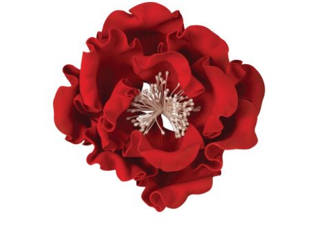 Red Peony Gum Paste Flowers Hot on Sale