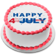 Happy 4th of July Independence Day Stars Edible Cake Topper Image ABPID54060 Online