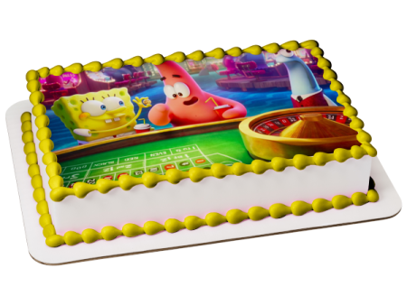 The SpongeBob Movie: Sponge on the Run SpongeBob and Patrick at Casino Edible Cake Topper Image ABPID54008 Fashion