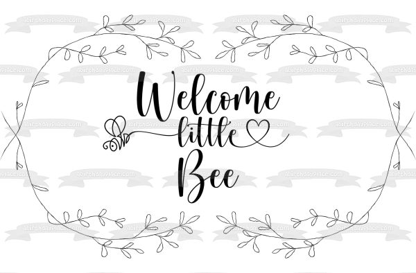 Welcome Little Bee Baby Shower Edible Cake Topper Image Edible Cake Topper Image ABPID54018 For Sale