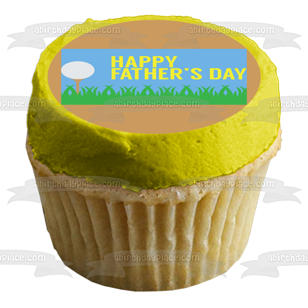 Happy Father s Day Golf Ball Edible Cake Topper Image ABPID54038 Discount