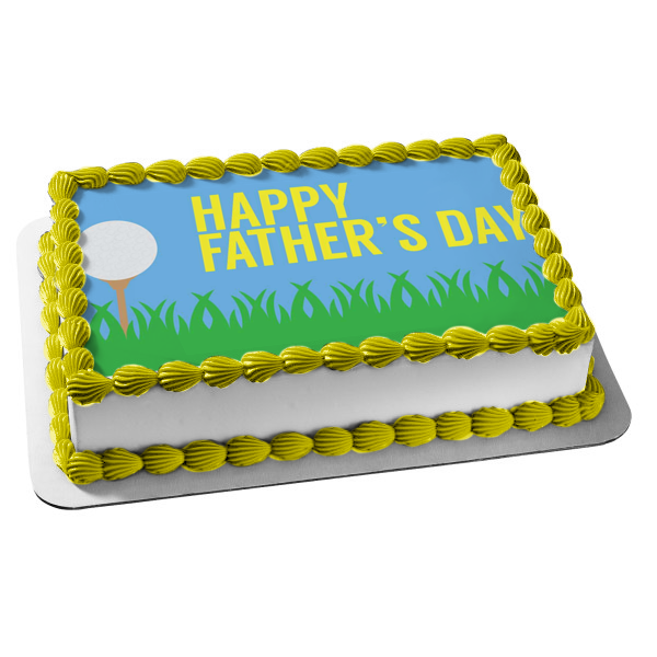 Happy Father s Day Golf Ball Edible Cake Topper Image ABPID54038 Discount