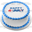 Happy 4th of July Independence Day Stars Edible Cake Topper Image ABPID54060 Online